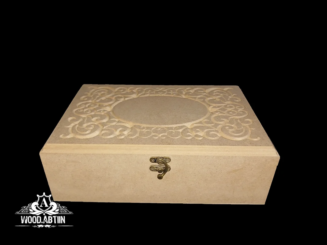 جعبه چوبی خام منبت 20در۳0 ارتفاع 10