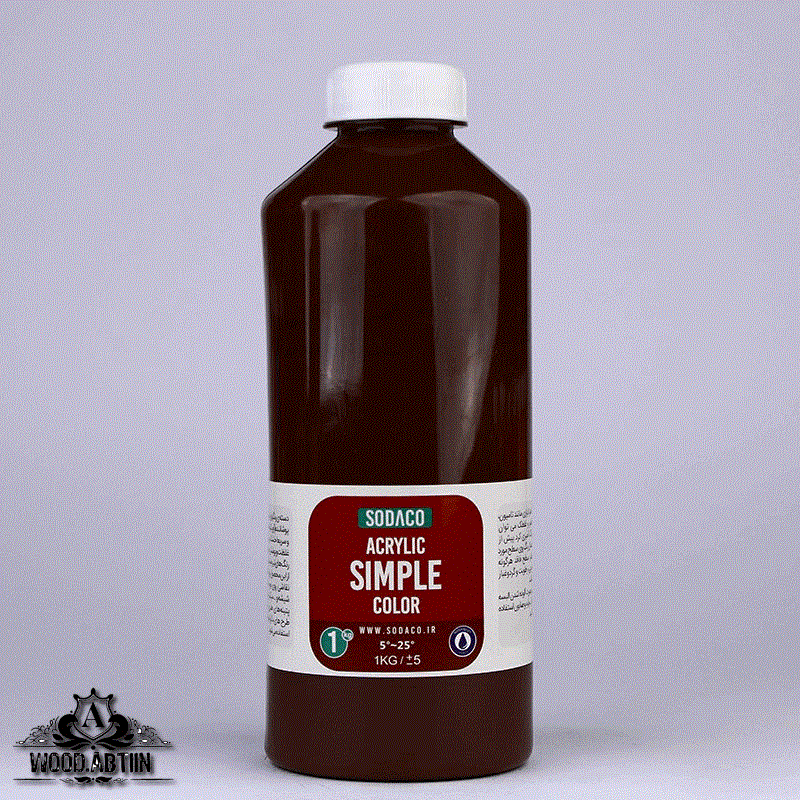رنگ آکریلیک سفید قهوهای روشن یککیلوگرم