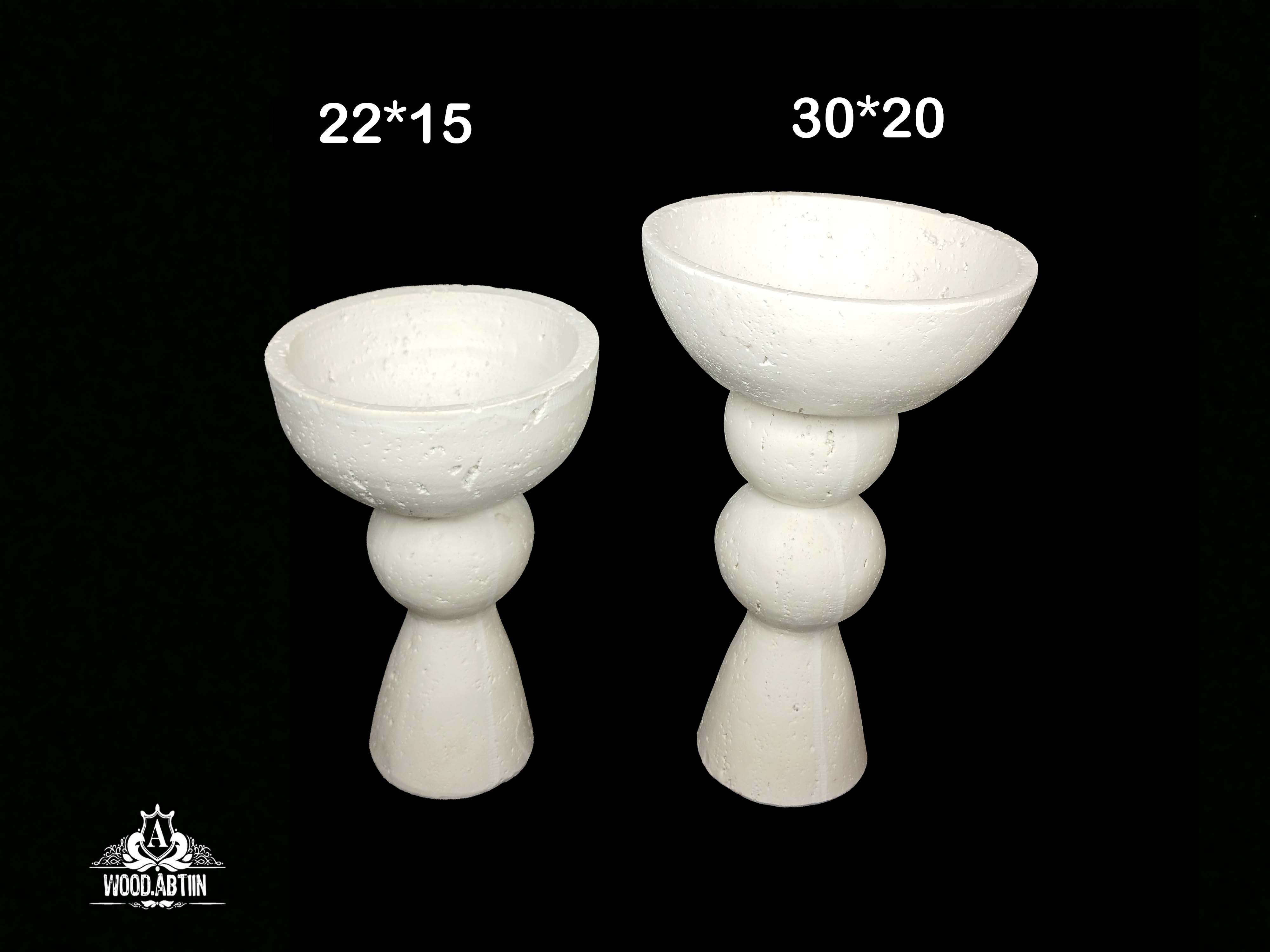 پلی‌استر کاسه پایه بلند دوسایز