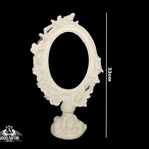 پلی‌استر قاب آینه پایه‌دار گلبرگ