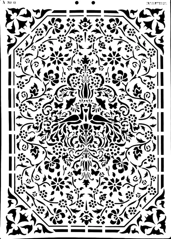 شابلون استنسیل طرح فرش RU12