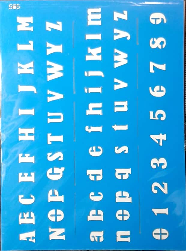 شابلون حروف انگليسي 26*36