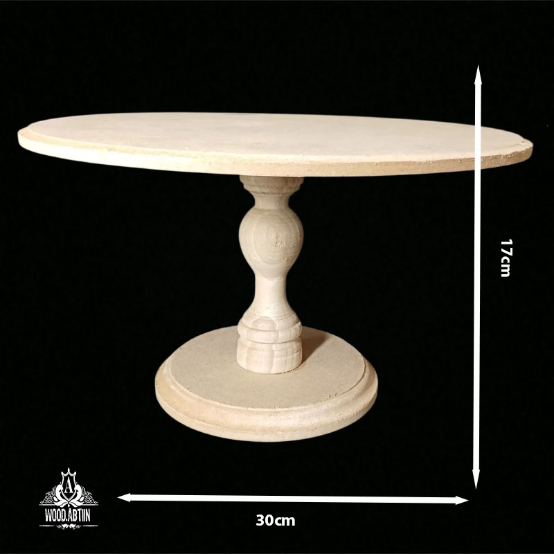 پایه کیک MDFخام پایه خراطی قطر30