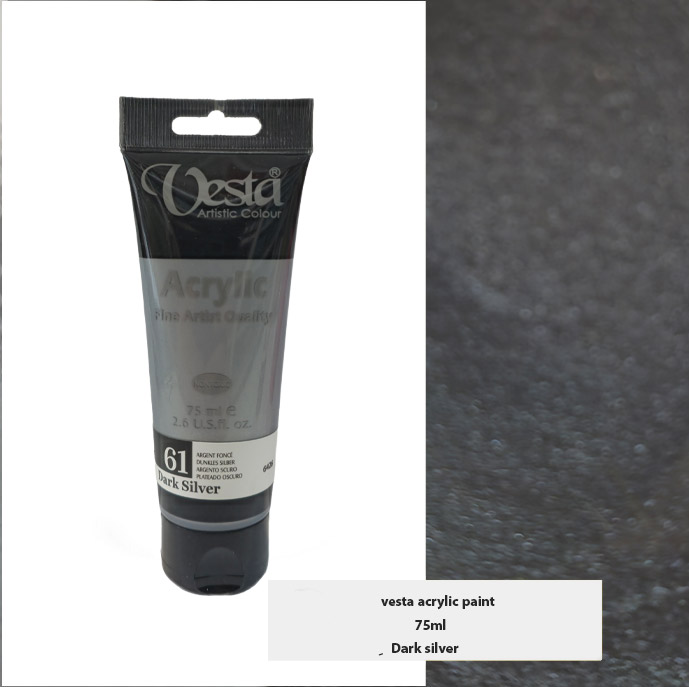 رنگ اکریلیک وستا كد61 Dark Silver