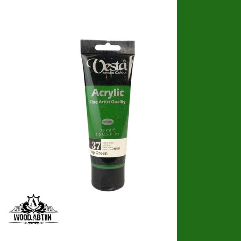 رنگ اکریلیک وستا مدل 37 Sap Green