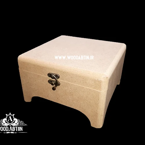 جعبه چوبی خام پایه دار 20در20