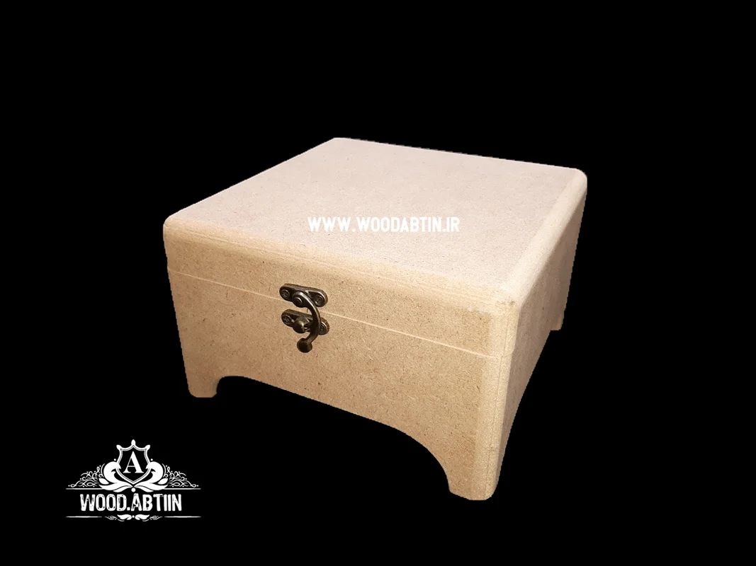 جعبه چوبی خام پایه دار 20در20
