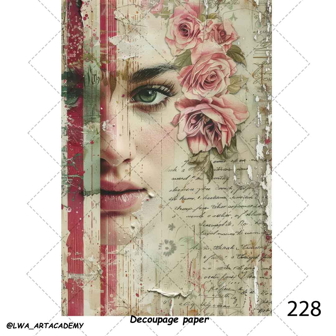 کاغذ دکوپاژ بالکی چهره