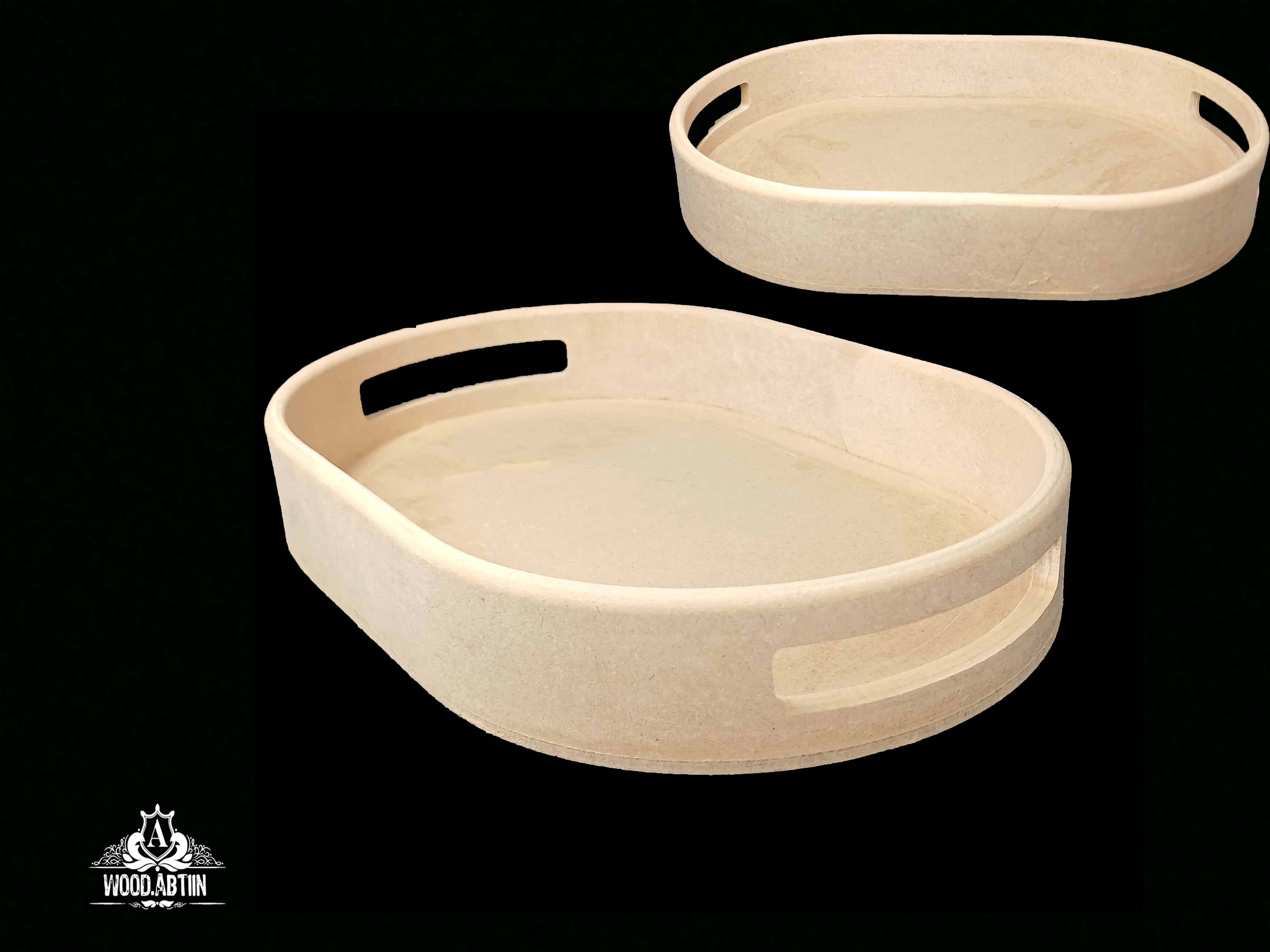 سینی چوبی خام کپسولی  24×34