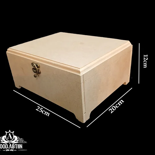 جعبه چوبی خام پایهدار 20در25 ارتفاع 12