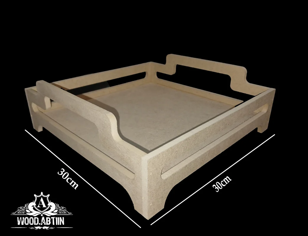 سینی چوبی خام فریمی 30در30