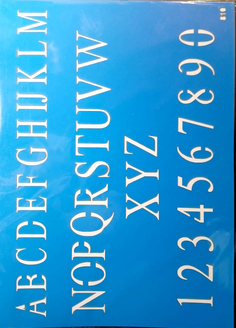 شابلون حروف انگليسي 26*36