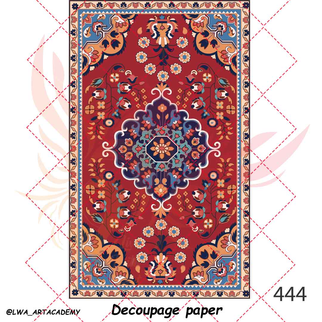 کاغذ دکوپاژ بالکی طرح فرش