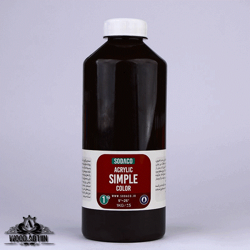 رنگ آکریلیک ساده قهوهای تیره یککیلوگرم