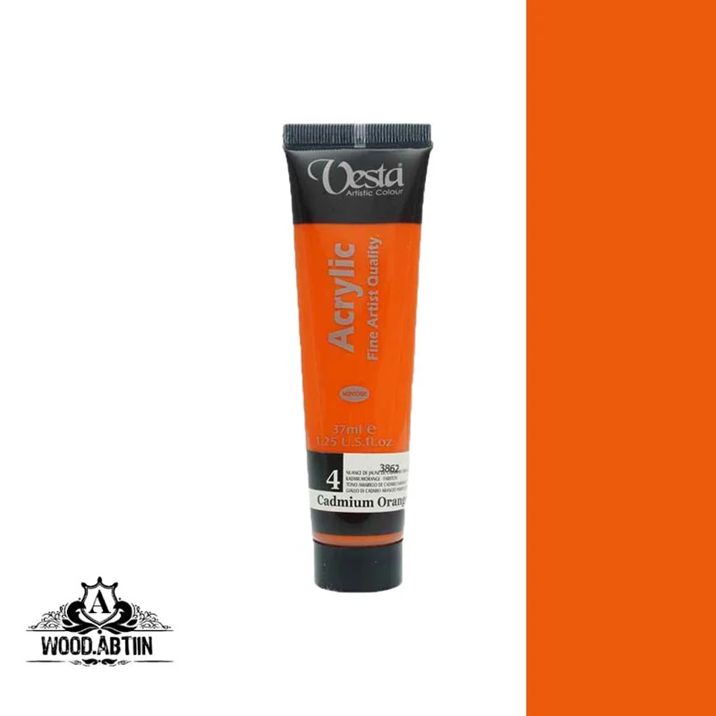 رنگ اکریلیک وستا نارنجی ۴ Cadmium Orange Hue