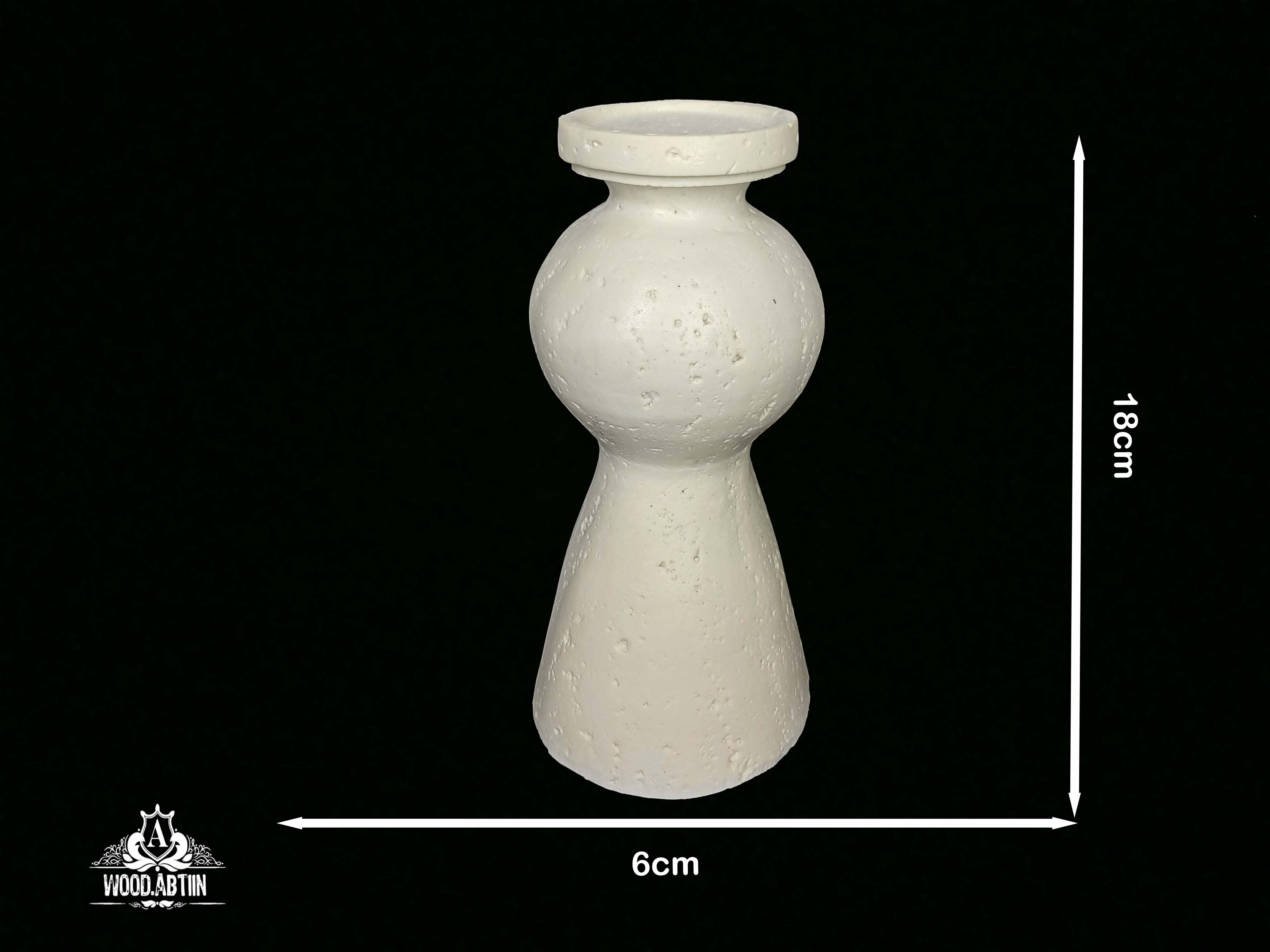 پلی‌استر شمعدان سنگی تک توپ