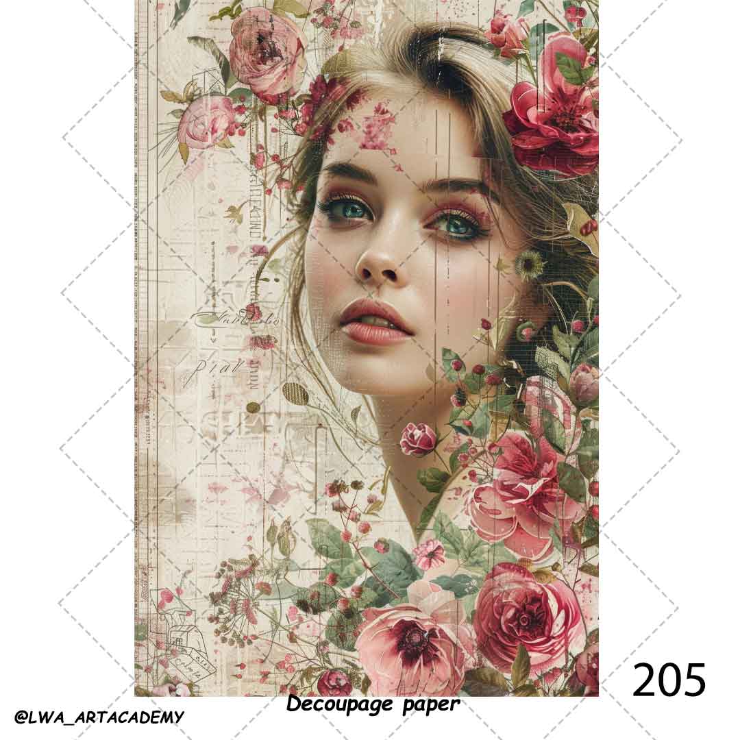 کاغذ دکوپاژ بالکی چهره