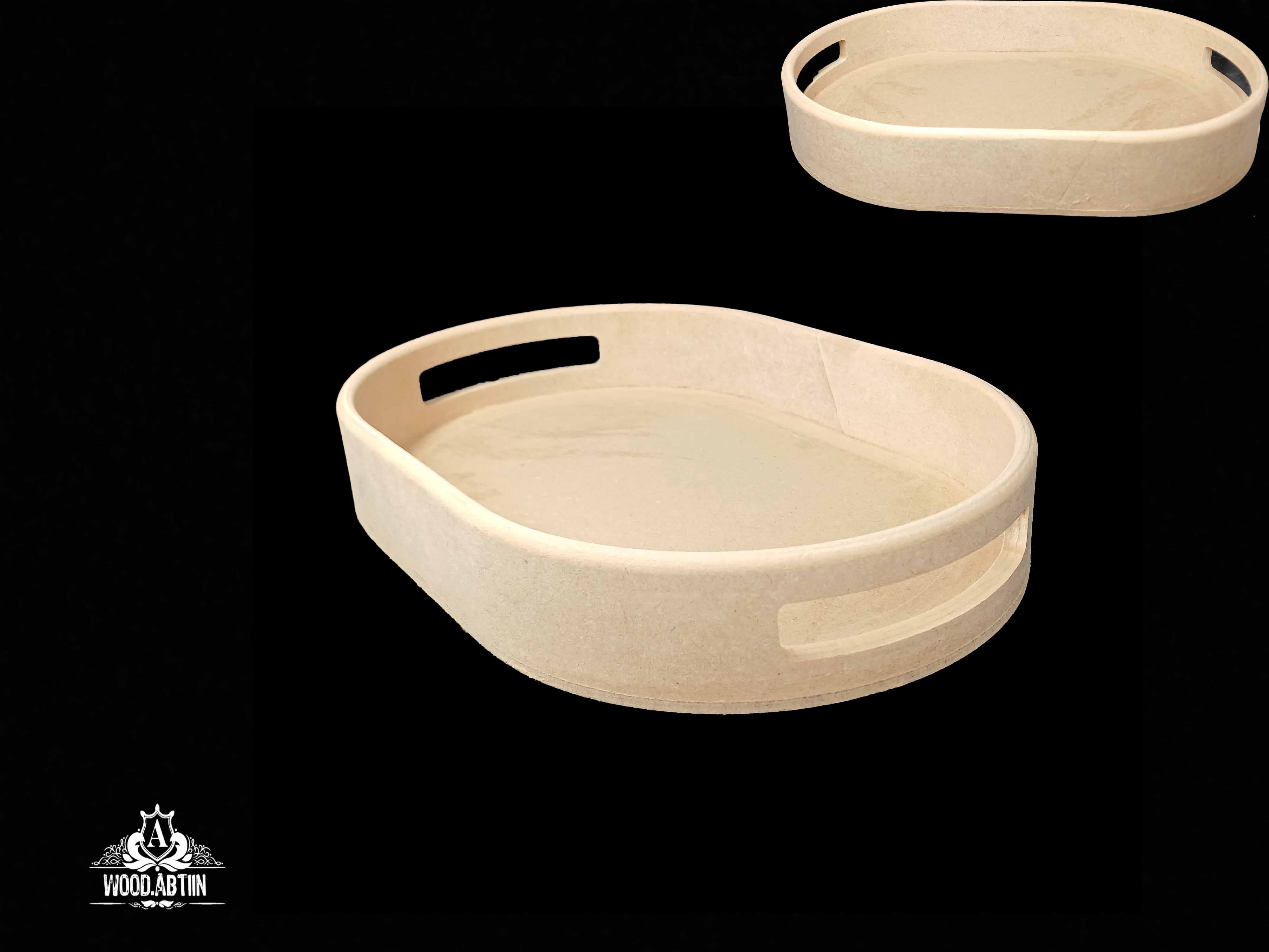 سینی چوبی خام کپسولی  20×30