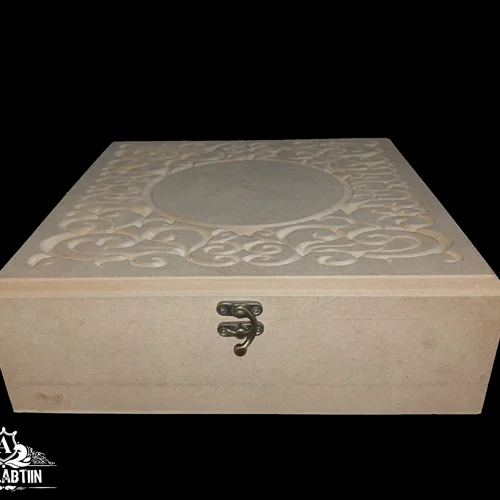 جعبه چوبی منبت خام 30در30ارتفاع 10