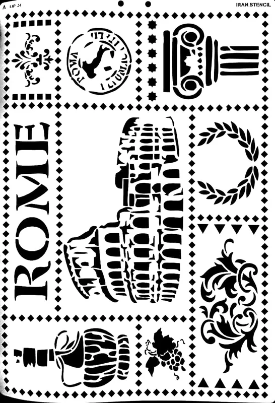 شابلون استنسیل طرح A24