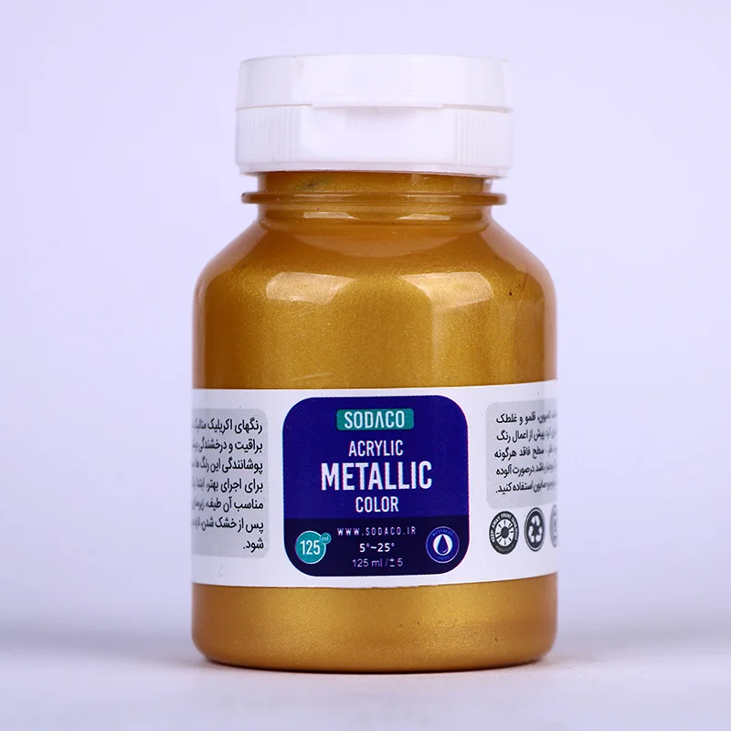 رنگ آکریلیک متالیک سوداکو طلایی سیر