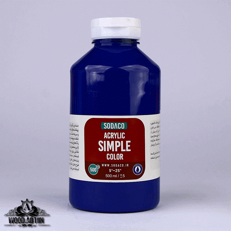 رنگ آکریلیک ساده آبی سوداکو 500گرم