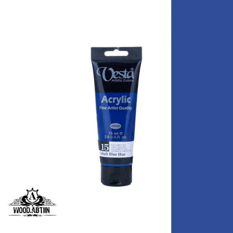 رنگ اکریلیک وستا کد cobalt blue hue 15