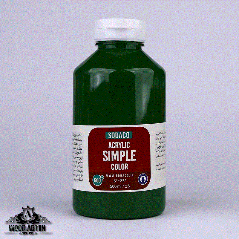 رنگ آکریلیک ساده سبز سوداکو 500گرم