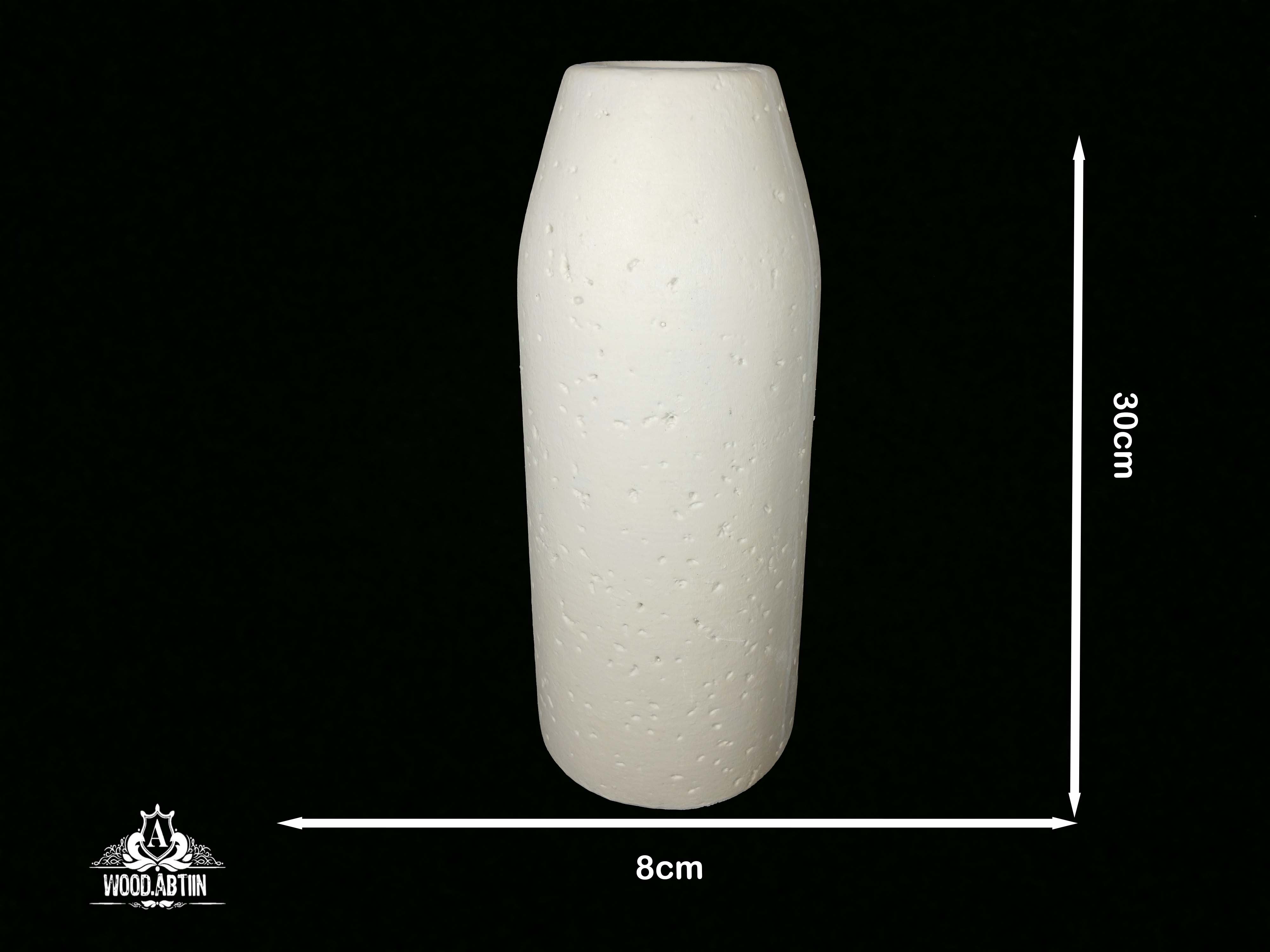 پلی‌استر گلدان استوانه سنگی