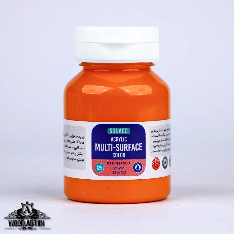 رنگ آکریلیک مولتی سورفیس سوداکو نارنجی تیره