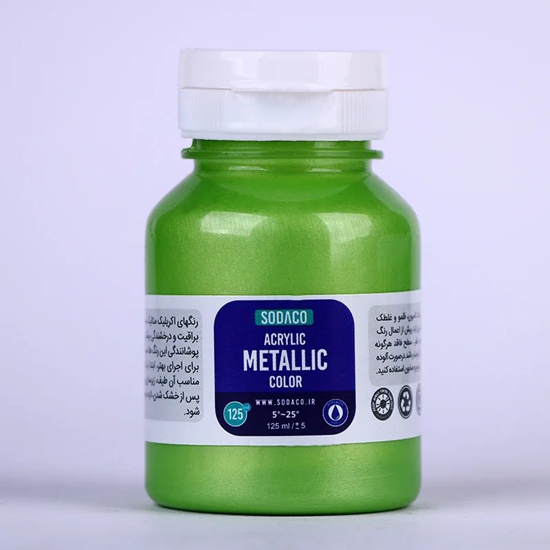رنگ آکریلیک متالیک سوداکو سبز روشن