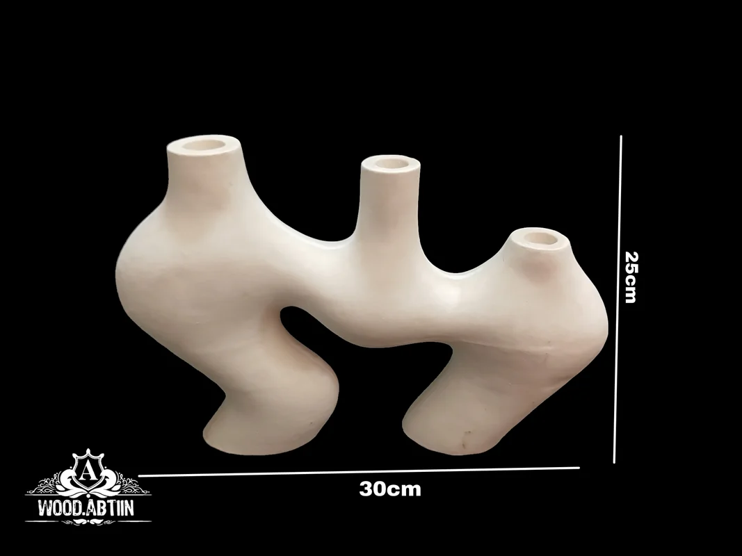 پلیاستر شمعدان سه شعله دفرمه بزرگ