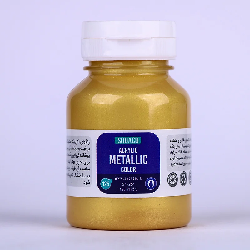 رنگ آکریلیک متالیک سوداکو طلایی