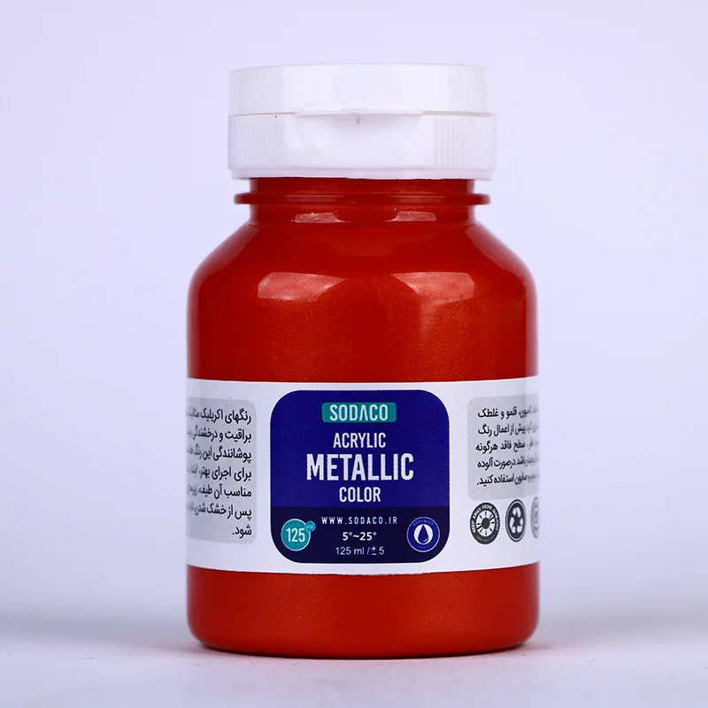 رنگ آکریلیک متالیک سوداکو قرمز