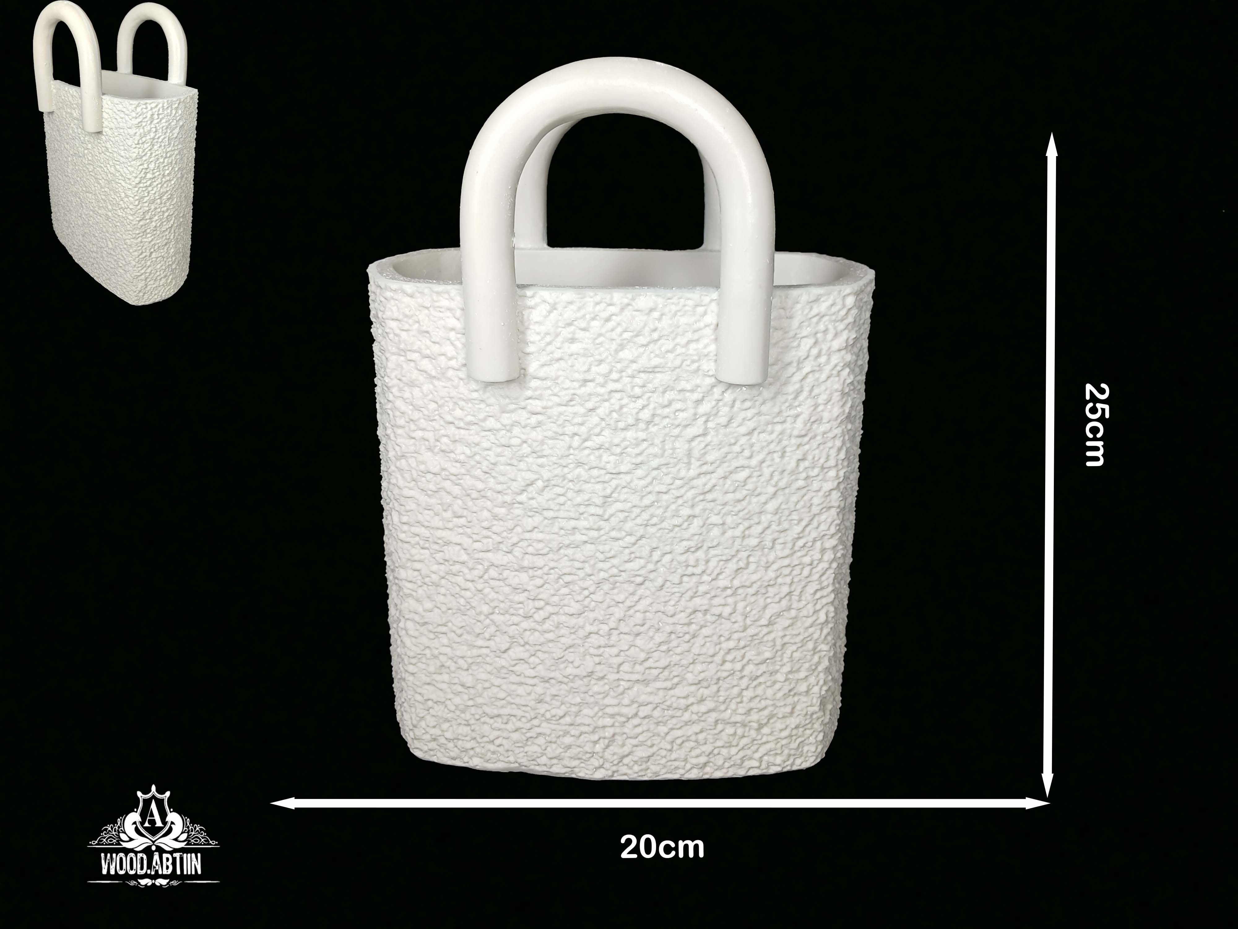 پلی‌استر گلدان کیف بافتدار