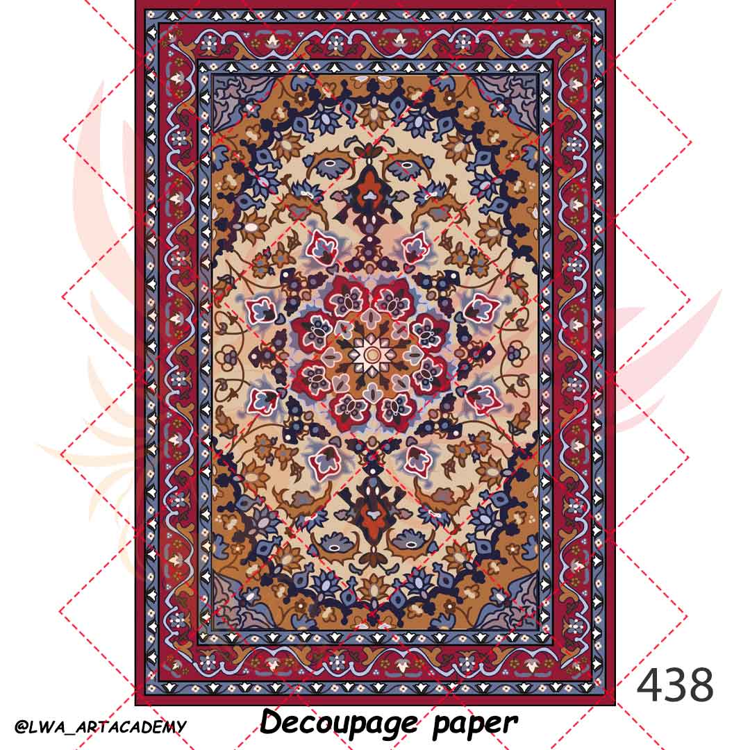کاغذ دکوپاژ بالکی طرح فرش