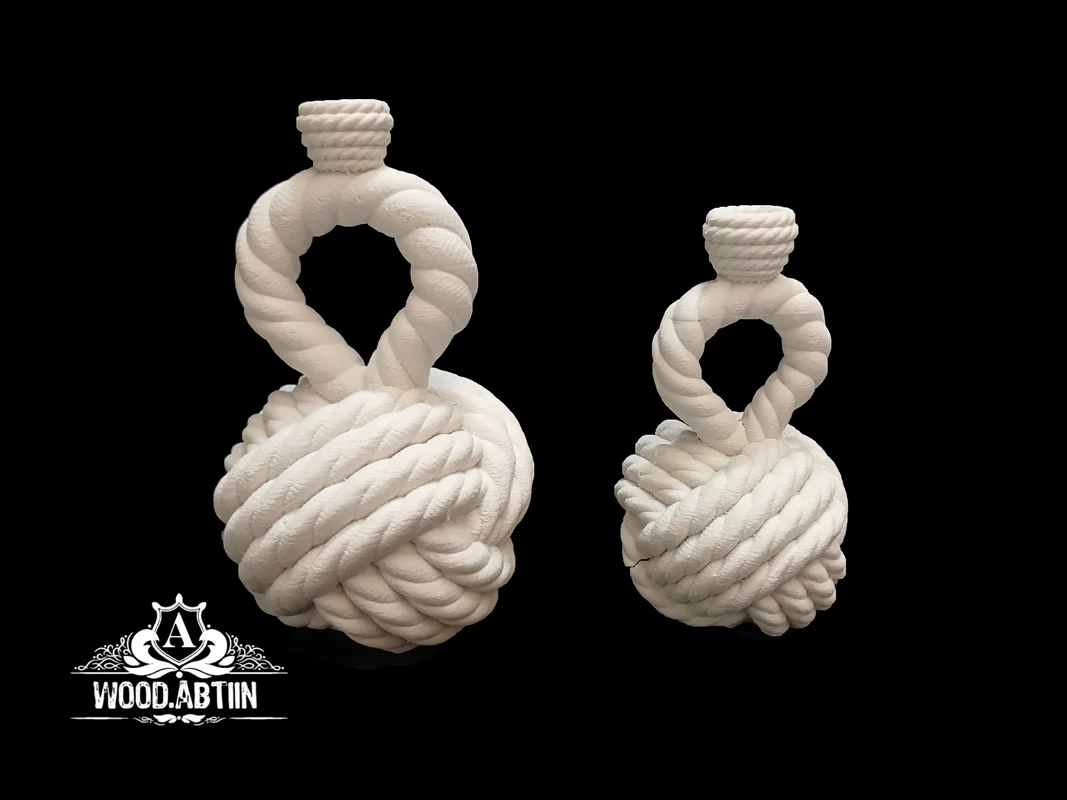 پلیاستر شمعدان کنفی گره دو سایز