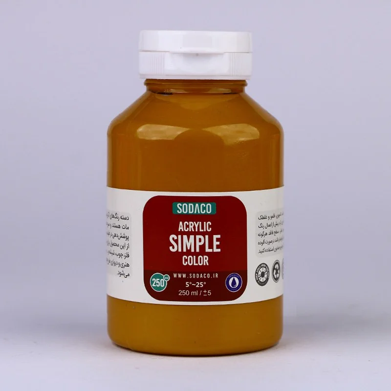 رنگ آکریلیک ساده اکر(خردلی) سوداکو 250گرم